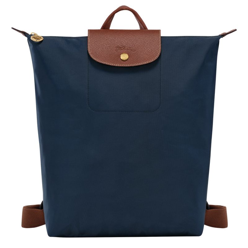 Navy - Canvas Longchamp Le Pliage Original M Women Backpacks | AU7642EB