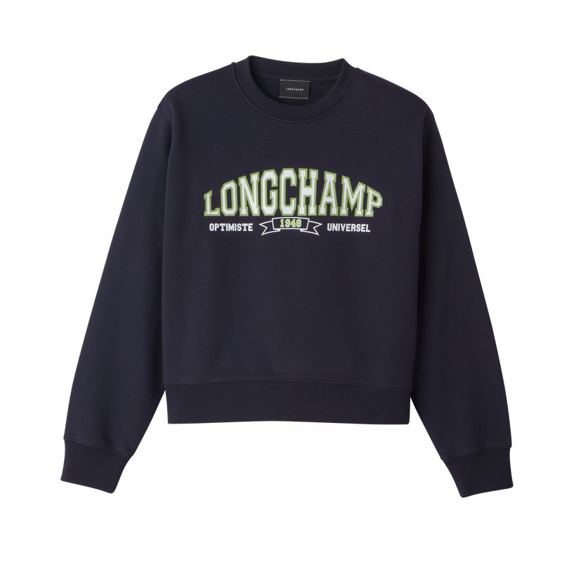 Navy - Jersey Longchamp Women Sweatshirt | AU8653XY