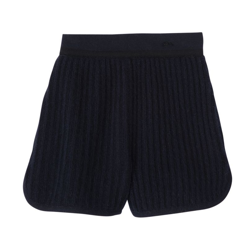 Navy - Knit Longchamp Short Women Pants | AU8588IL