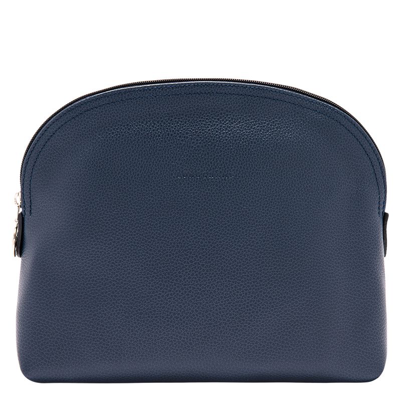 Navy - Leather Longchamp Le FoulonnÉ Men Toiletry Bags | AU9252TC