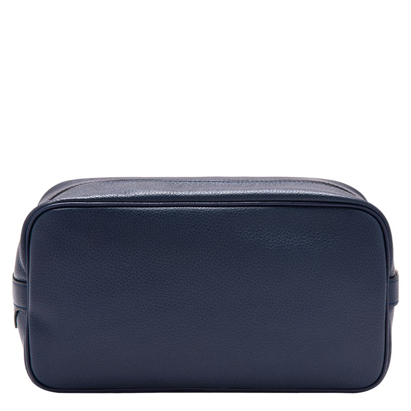 Navy - Leather Longchamp Le FoulonnÉ Men Toiletry Bags | AU9255WN