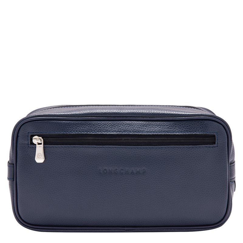 Navy - Leather Longchamp Le FoulonnÉ Men Toiletry Bags | AU9255WN