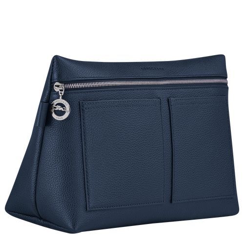 Navy - Leather Longchamp Le FoulonnÉ Men Toiletry Bags | AU9257QM