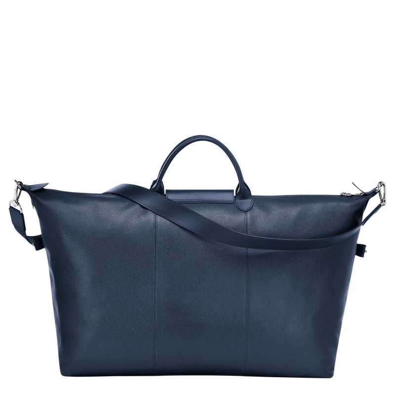 Navy - Leather Longchamp Le FoulonnÉ S Men Travel Bags | AU9174CT