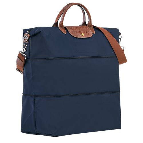 Navy - Recycled canvas Longchamp Le Pliage Original expandable Men Travel Bags | AU9201RV