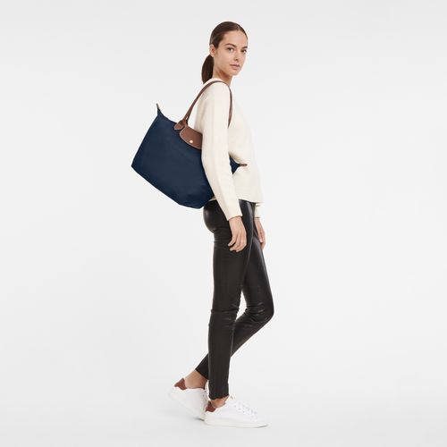 Navy - Recycled canvas Longchamp Le Pliage Original L Tote Women Shoulder Bags | AU7601OK