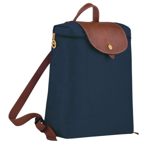 Navy - Recycled canvas Longchamp Le Pliage Original M Women Backpacks | AU7673BE