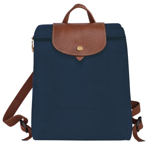 Navy - Recycled canvas Longchamp Le Pliage Original M Women Backpacks | AU7673BE