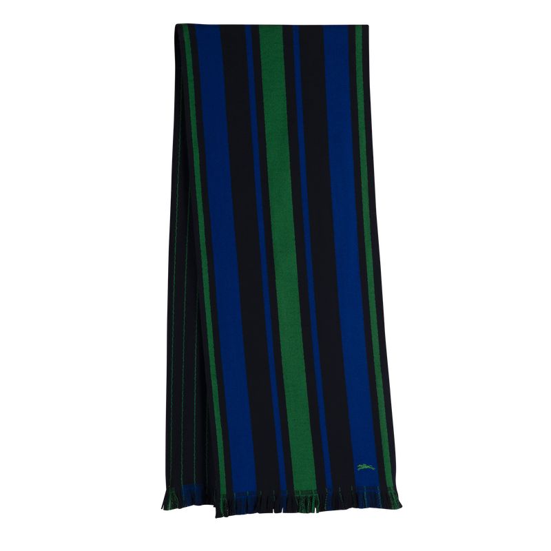 Navy - Wool Longchamp Essential University Scarf Women Stoles | AU8338KO