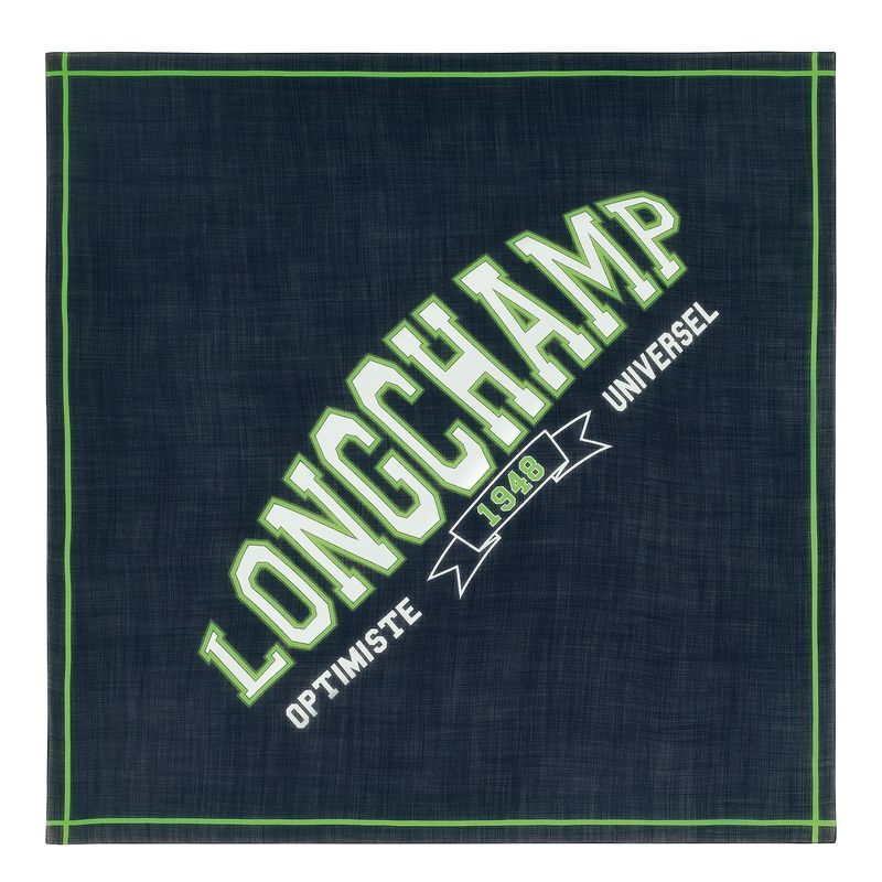 Navy - Wool Longchamp Le Pliage University Scarf Men Stoles | AU9340XY