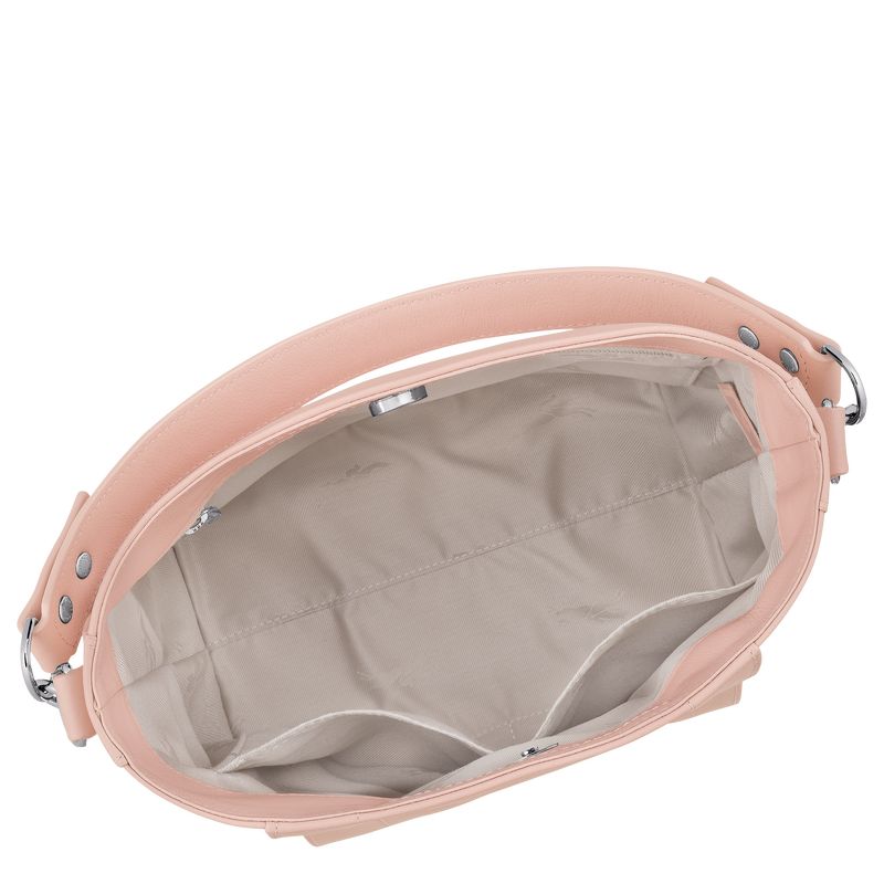 Nude - Leather Longchamp 3D S Women Crossbody Bags | AU7410MQ