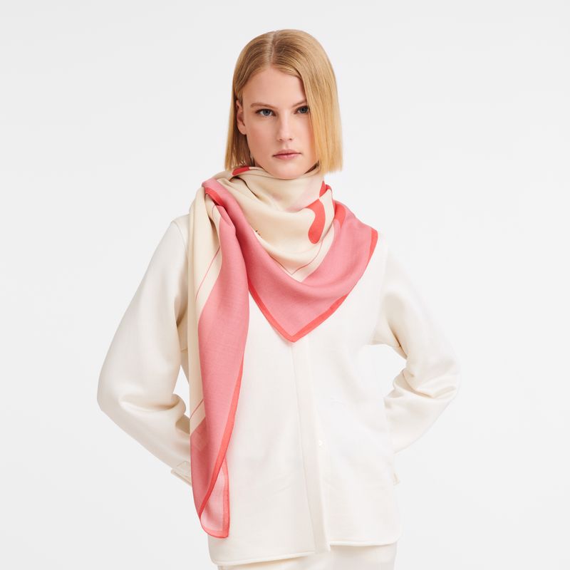 Nude - Wool blend Longchamp Esquisse Shawl Women Stoles | AU8316TC