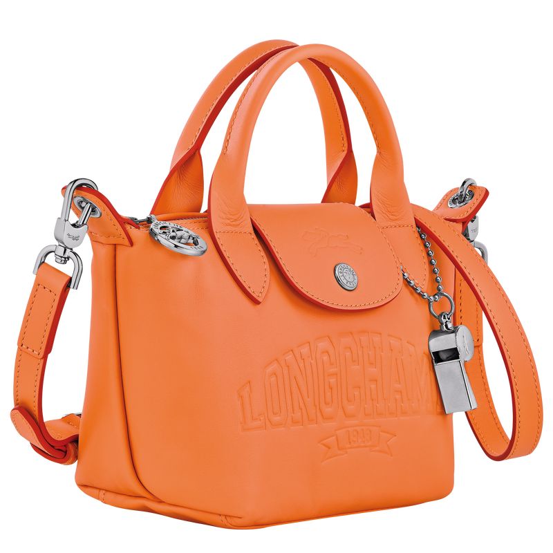 Orange - Leather Longchamp Le Pliage Xtra XS Handbag Women Mini Bags | AU7018EB