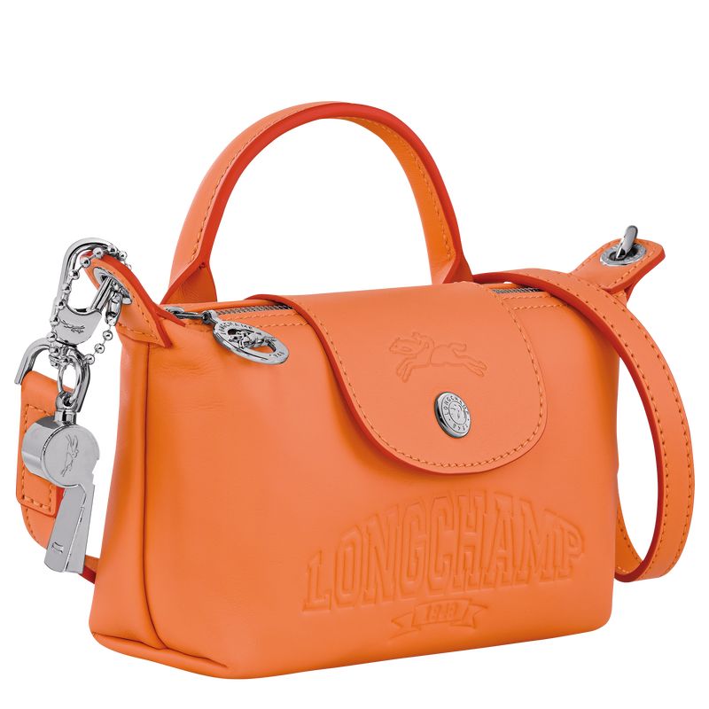 Orange - Leather Longchamp Le Pliage Xtra XS Women Pouches | AU7942GS