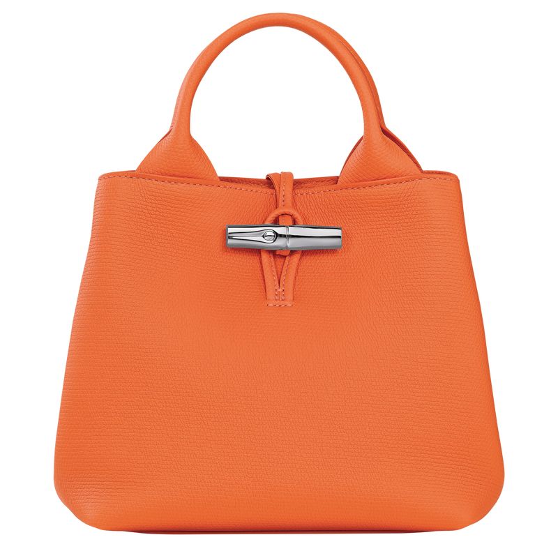 Orange - Leather Longchamp Le Roseau S Women Handbag | AU7310VR