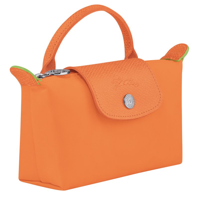 Orange - Recycled canvas Longchamp Le Pliage Green with handle Men Pouches | AU9086GS