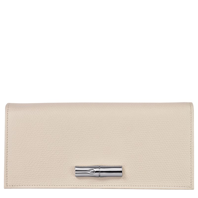 Paper - Leather Longchamp Le Roseau Flap Women Wallets | AU7856RV