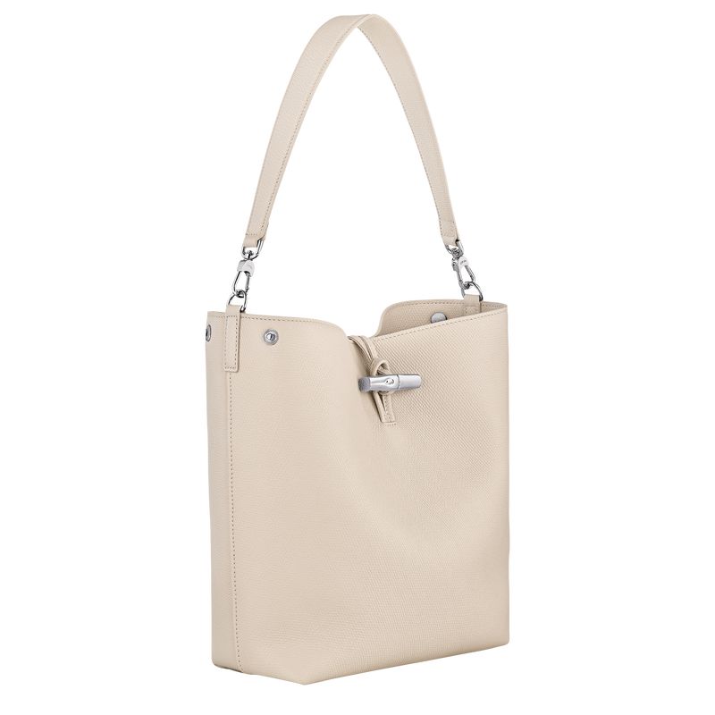 Paper - Leather Longchamp Le Roseau M Shoulder Women Shoulder Bags | AU7552SG