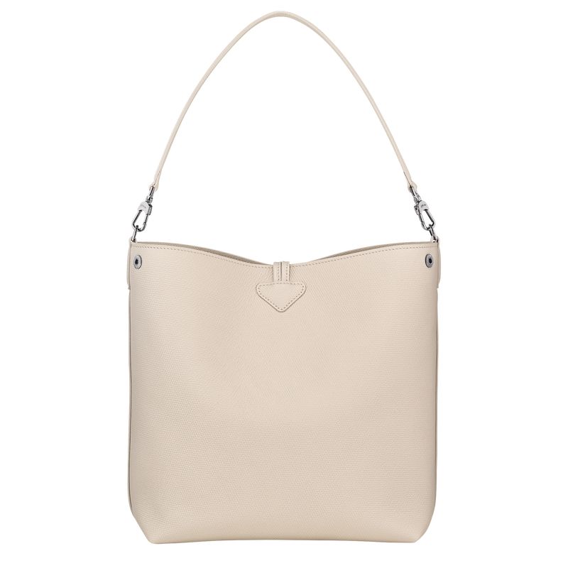 Paper - Leather Longchamp Le Roseau M Shoulder Women Shoulder Bags | AU7552SG