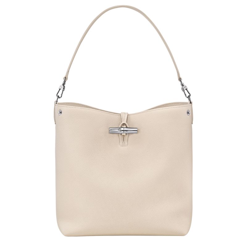 Paper - Leather Longchamp Le Roseau M Shoulder Women Shoulder Bags | AU7552SG