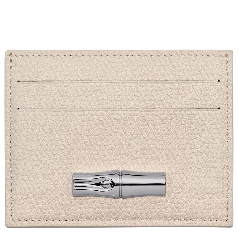 Paper - Leather Longchamp Le Roseau Women Card Holder | AU7921JP