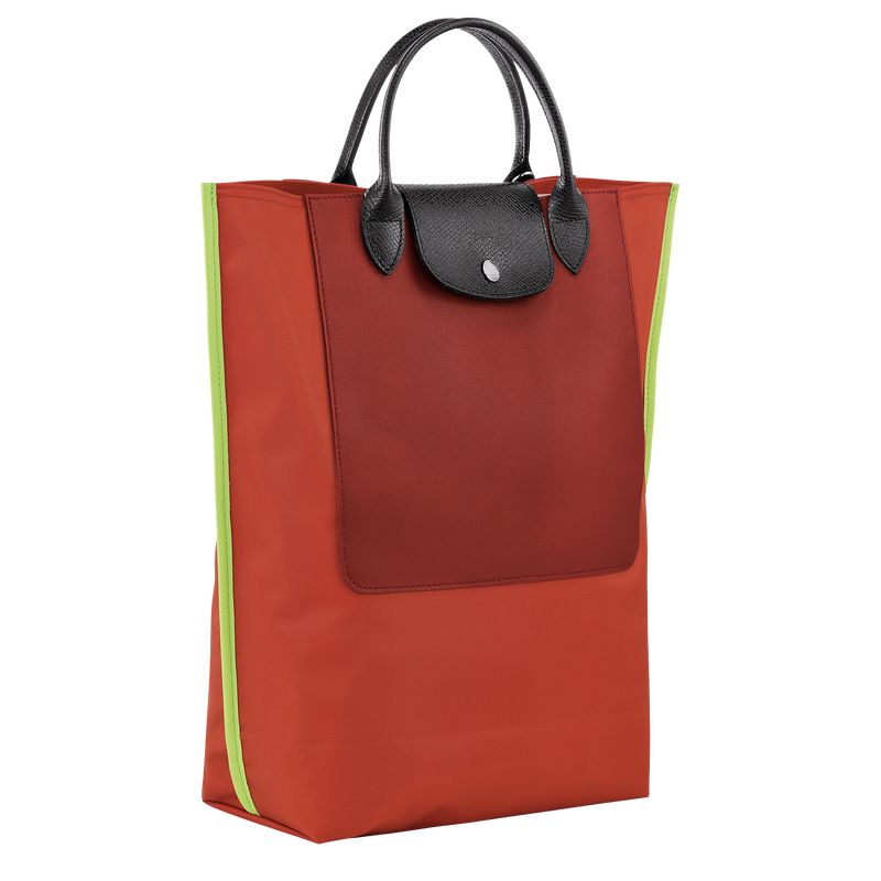 Paprika - Canvas Longchamp Cabas M Tote Men Handbag | AU8929HA