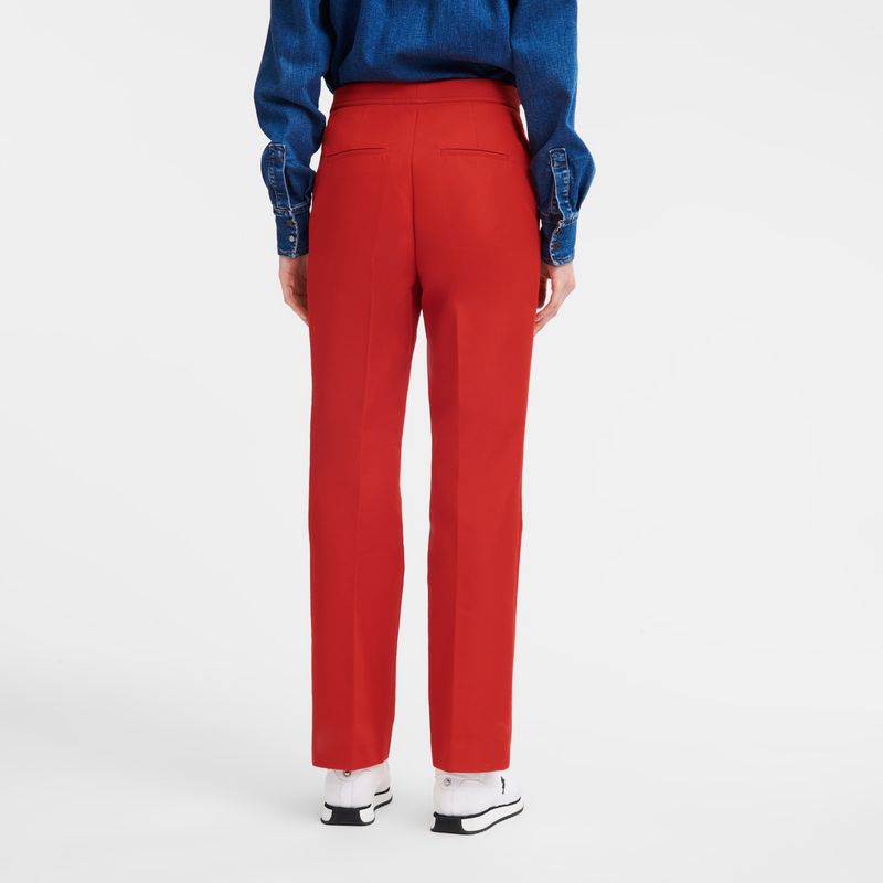 Paprika - Gabardine Longchamp Suit Women Pants | AU8707VR