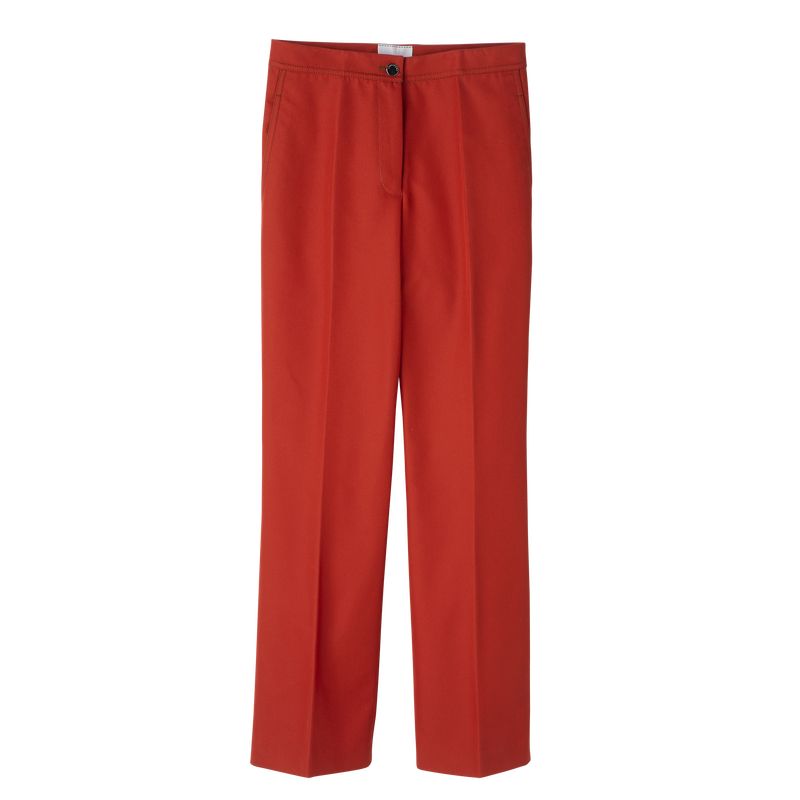 Paprika - Gabardine Longchamp Suit Women Pants | AU8707VR