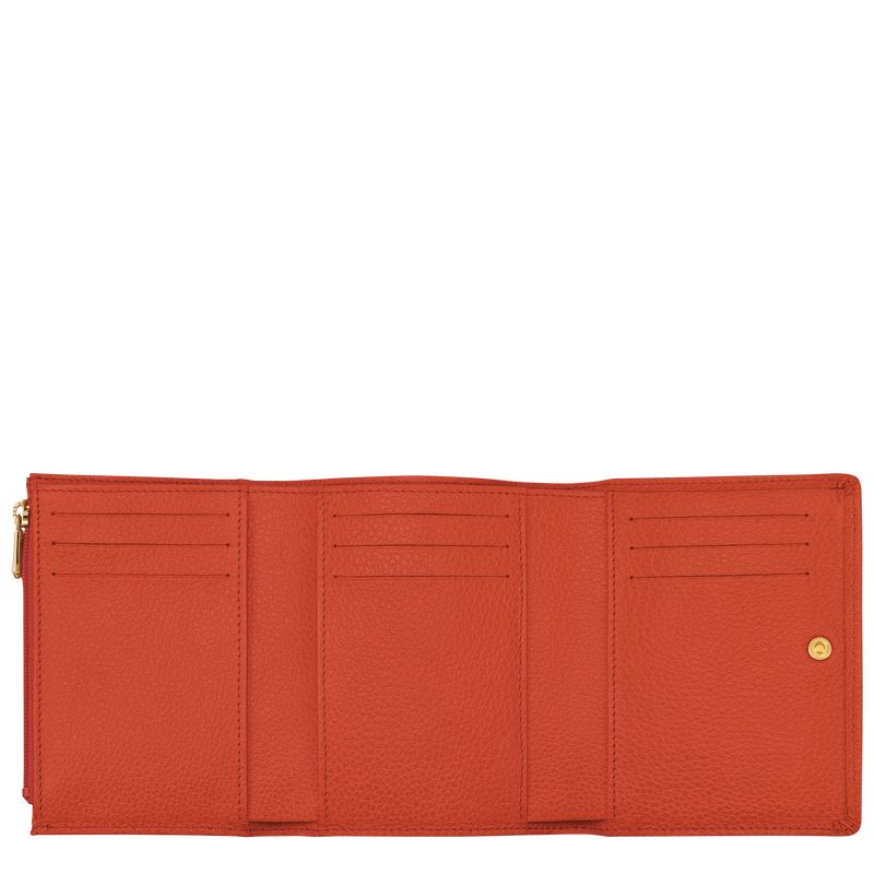 Paprika - Leather Longchamp Le FoulonnÉ Men Wallets | AU9004IL