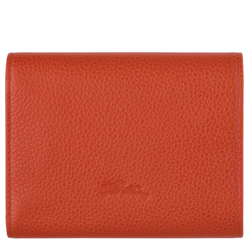 Paprika - Leather Longchamp Le FoulonnÉ Women Wallets | AU7851WN