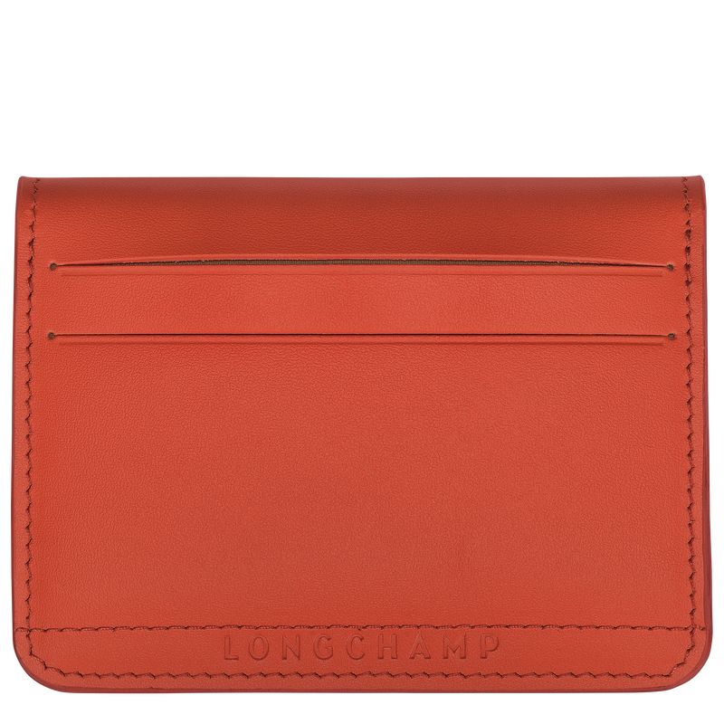 Paprika - Leather Longchamp Le Pliage Xtra Women Card Holder | AU7873XY