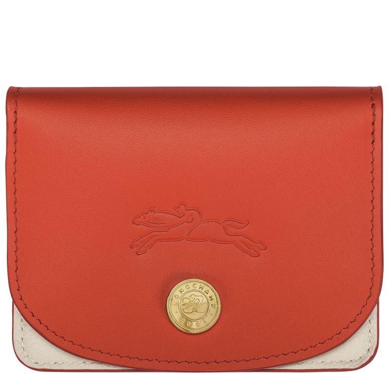 Paprika - Leather Longchamp Le Pliage Xtra Women Card Holder | AU7873XY