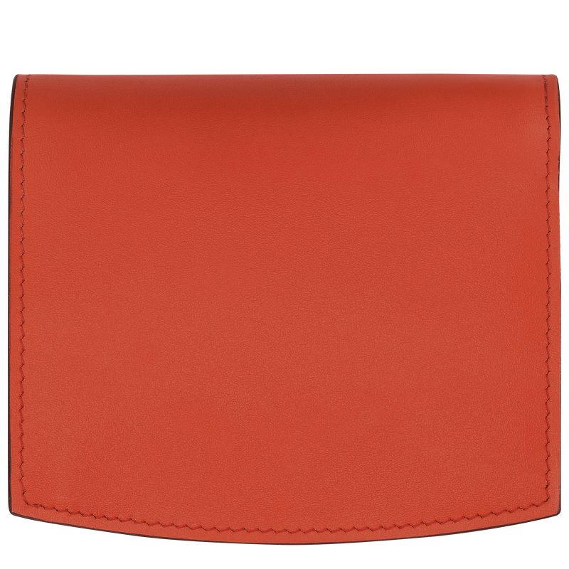 Paprika - Leather Longchamp Le Roseau Women Wallets | AU7841SG