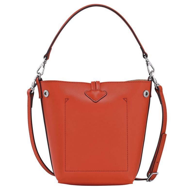 Paprika - Leather Longchamp Le Roseau XS Bucket Women Mini Bags | AU7010AH