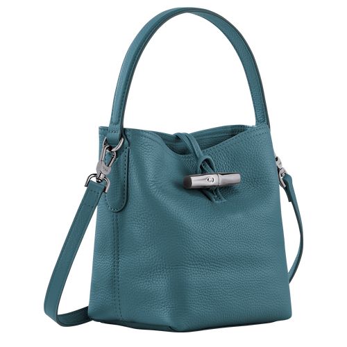 Peacock - Leather Longchamp Le Roseau Essential XS Bucket Women Mini Bags | AU7133OK