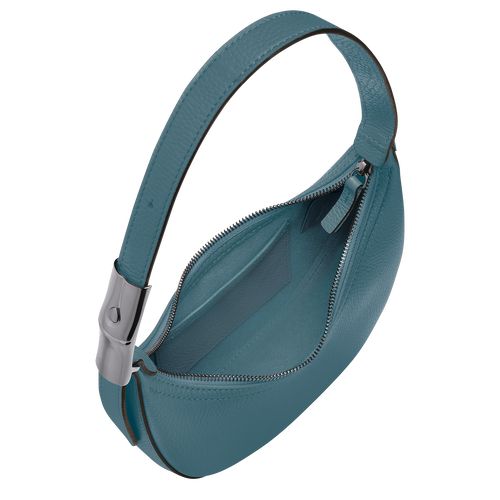 Peacock - Leather Longchamp Le Roseau Essential S Hobo Women Shoulder Bags | AU7583PJ