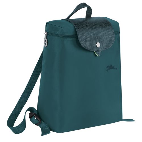 Peacock - Recycled canvas Longchamp Le Pliage Green M Men Backpacks | AU8868NW