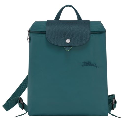 Peacock - Recycled canvas Longchamp Le Pliage Green M Men Backpacks | AU8868NW