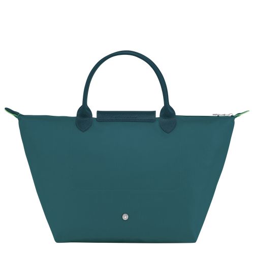 Peacock - Recycled canvas Longchamp Le Pliage Green M Women Handbag | AU7343AH