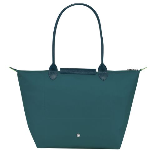 Peacock - Recycled canvas Longchamp Le Pliage Green L Tote Women Shoulder Bags | AU7593QM