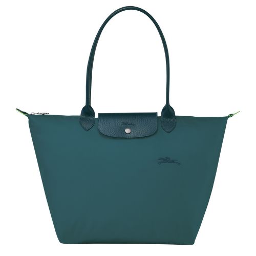 Peacock - Recycled canvas Longchamp Le Pliage Green L Tote Women Shoulder Bags | AU7593QM