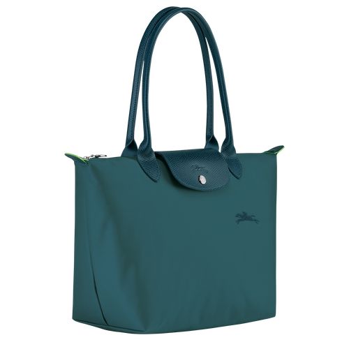 Peacock - Recycled canvas Longchamp Le Pliage Green M Tote Women Shoulder Bags | AU7599UZ