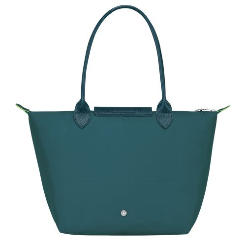 Peacock - Recycled canvas Longchamp Le Pliage Green M Tote Women Shoulder Bags | AU7599UZ