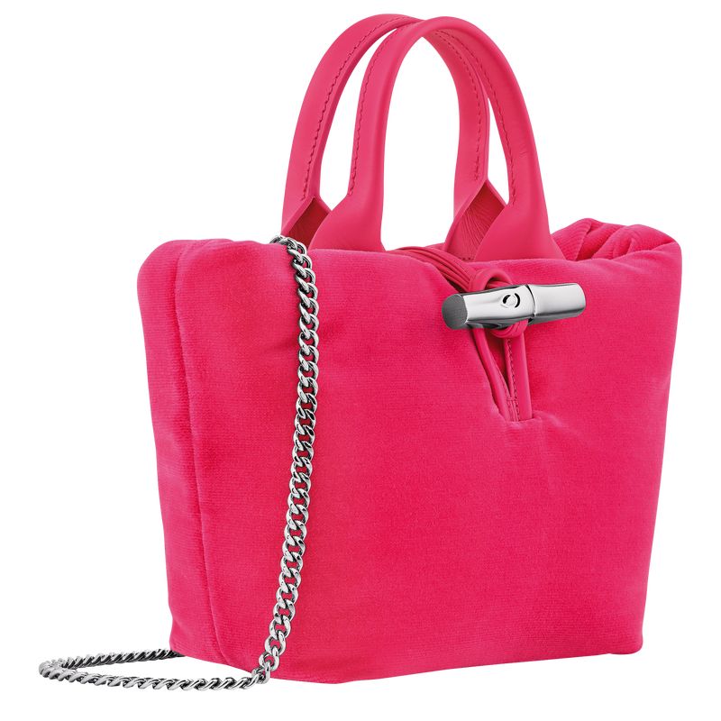 Pink - Canvas Longchamp Le Roseau XS Women Handbag | AU7325IL