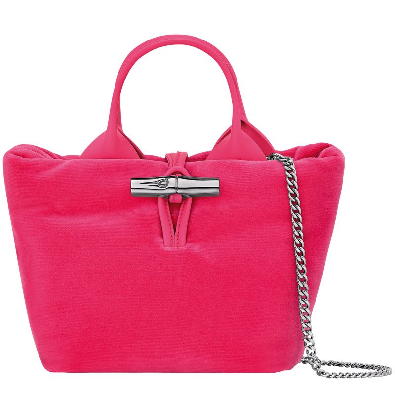 Pink - Canvas Longchamp Le Roseau XS Women Handbag | AU7325IL