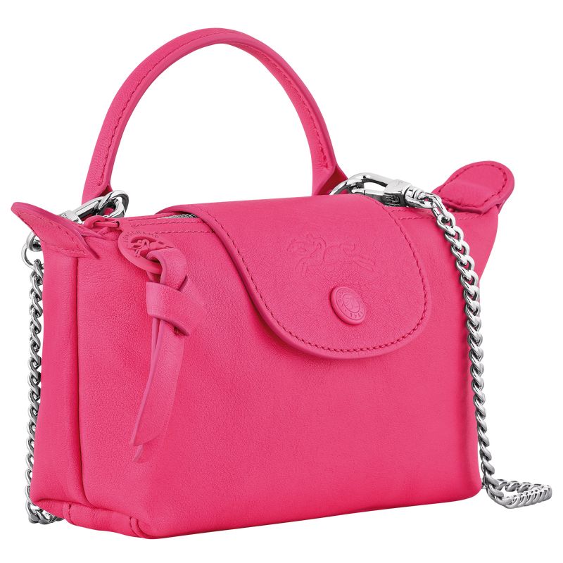 Pink - Leather Longchamp Le Pliage Xtra XS Pouch Women Mini Bags | AU7118UZ