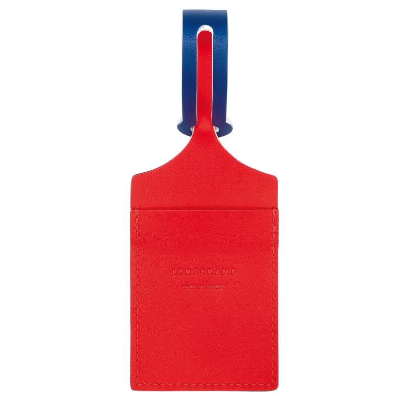 Red - Leather Longchamp LGP Travel Luggage tag Men Accessories | AU9266PJ