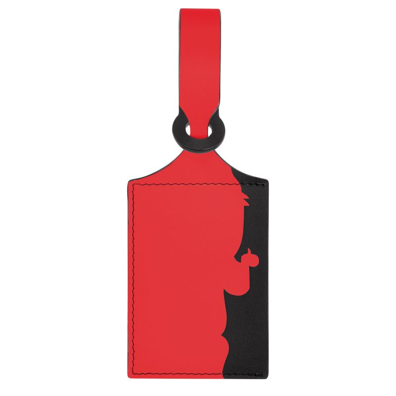 Red - Leather Longchamp LGP Travel Luggage tag Men Accessories | AU9272HA