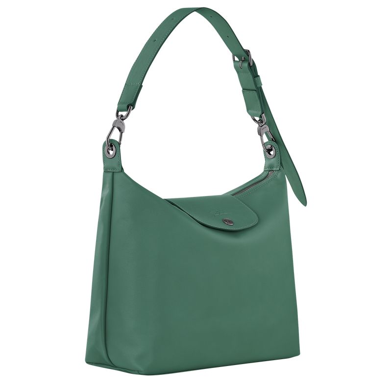 Sage - Leather Longchamp Le Pliage Xtra M Hobo Women Shoulder Bags | AU7518VR