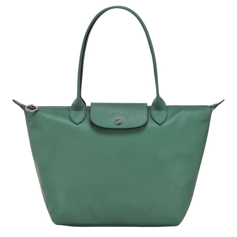 Sage - Leather Longchamp Le Pliage Xtra M Tote Women Shoulder Bags | AU7560ZU